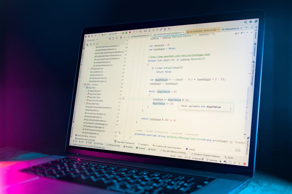 A computer screen displaying a web development code editor with HTML code visible. The code includes syntax such asDOCTYPE html, html, head, meta tags, title, and link elements, all written in colorfu